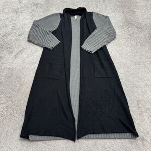 Primi Colorblock Duster Cardigan Sweater Womens Small Colorblock Open Front Knit